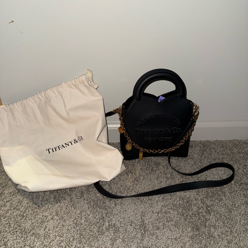 Tiffany & Co. Black Mini Bag with Gold Accents
